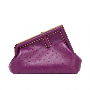 Fendi First Small Purple ostrich leather bag-fendi women handbag-fendi shoulders bags